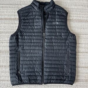 Eddie Bauer 650 Down Vest Mens Medium Puffer Jacket Black Hiking Outdoor EB650